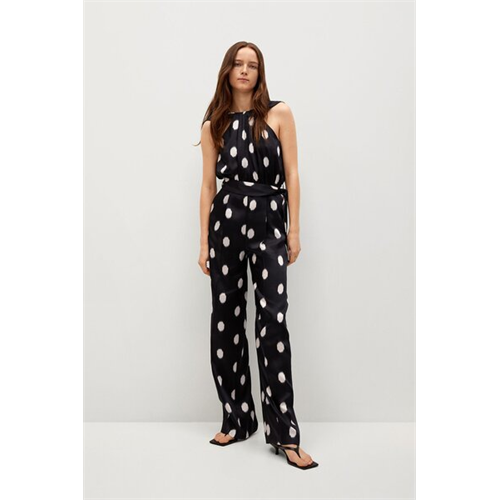 Mango Black Belt Jumpsuit