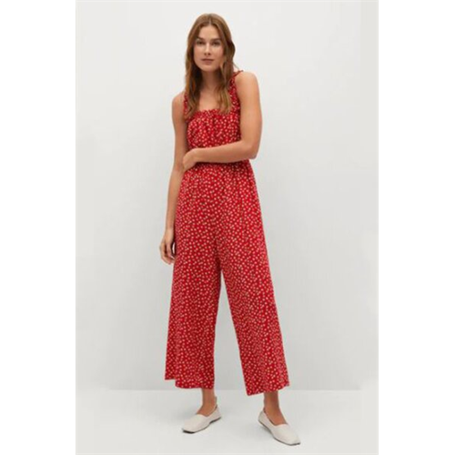 Mango Red Printed Jumpsuit