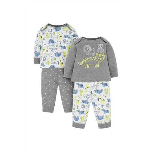 Mothercare Baby Animal Pyjamas - 2 Pack