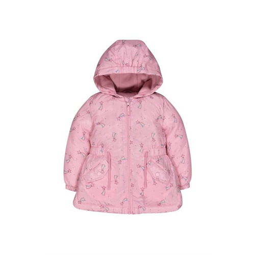 Mothercare Girls Pink Star Fleece-Lined Mac