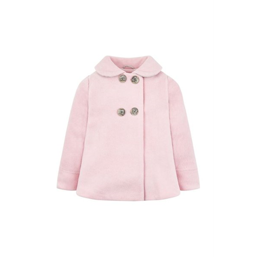 Mothercare Girls Pink Fleece Swinging Coat