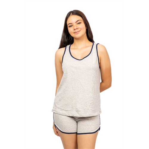 Odel Grey Marl Pyjama Set with tank top