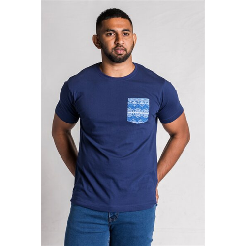 Odel Solid Color Printed Pocket Basic T-Shirt