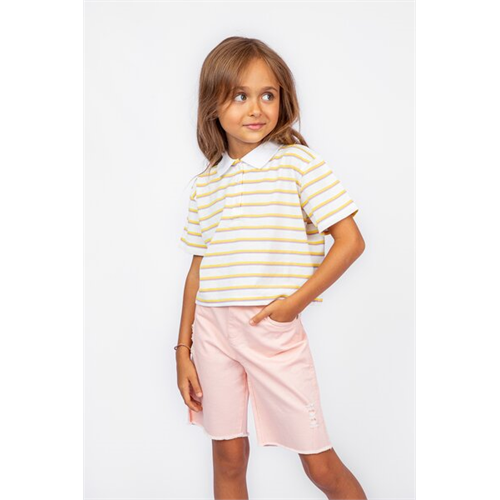 Pinkabelle Girls Multistrpe Polos