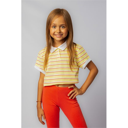 Pinkabelle Girls Stripe Printed Polos