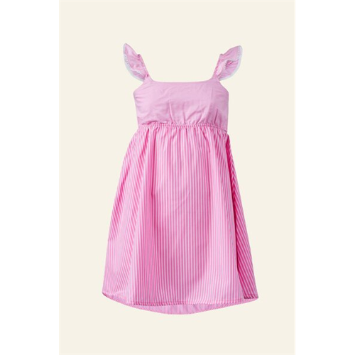 Pinkabelle Junior Girls Pink & White Stripe Dress