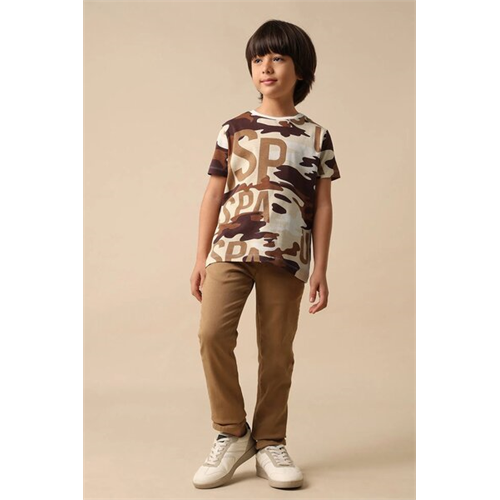 Us Polo Boys Camouflage Printed Regular Fit T Shirt