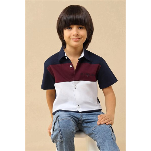 Us Polo Boys Colourblocked Oxford Shirt