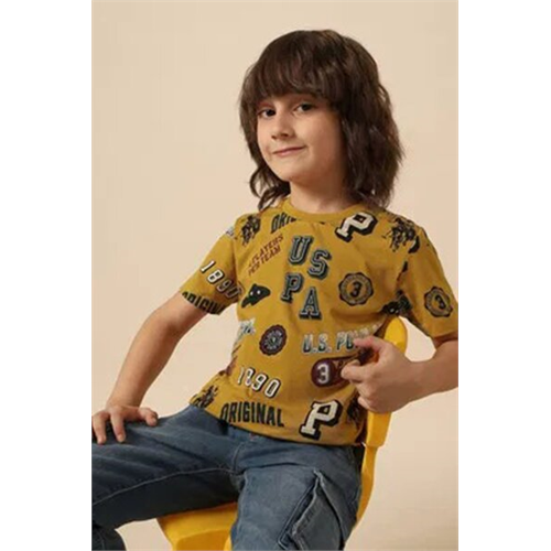 Us Polo Boys Graphic Printed Pure Cotton T Shirt