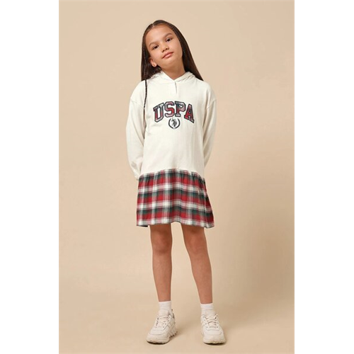 Us Polo Girls Checked Sweat Dress