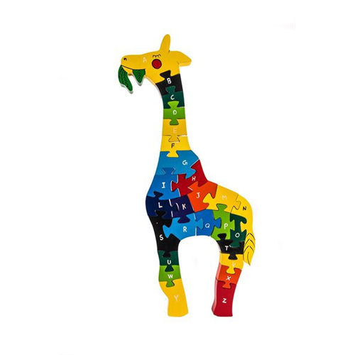 A To Z Hand Painted Alphabet Learning Puzzle Happy Giraffe