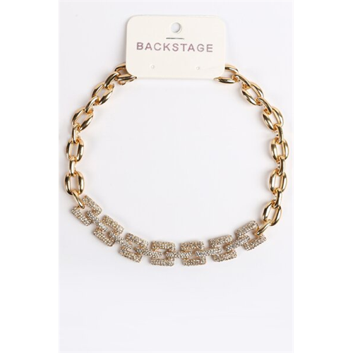 Backstage Chainlink Gold Choker Necklace