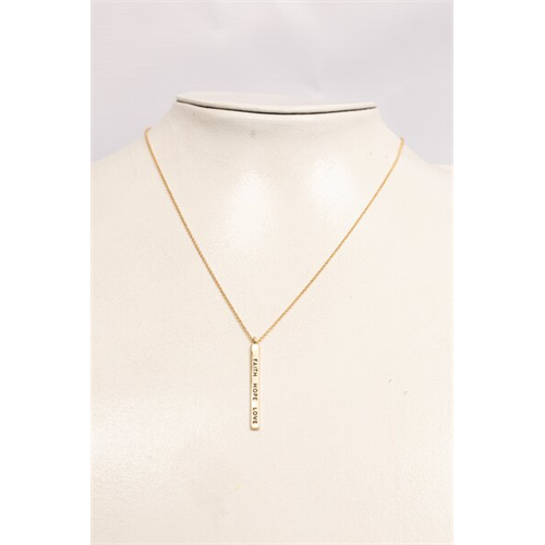 Backstage Gold Detailed Bar Necklace