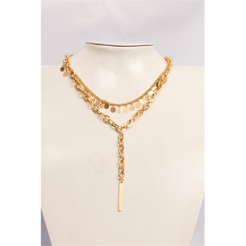 Backstage Gold Detailed Layered Necklace