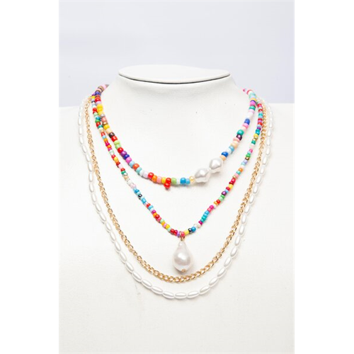 Backstage Multi Color Layered Necklace