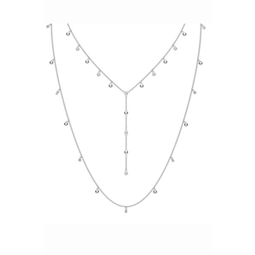 Swarovski Penlope Cruz Moonsun Necklace, Long, White, Rhodium plated