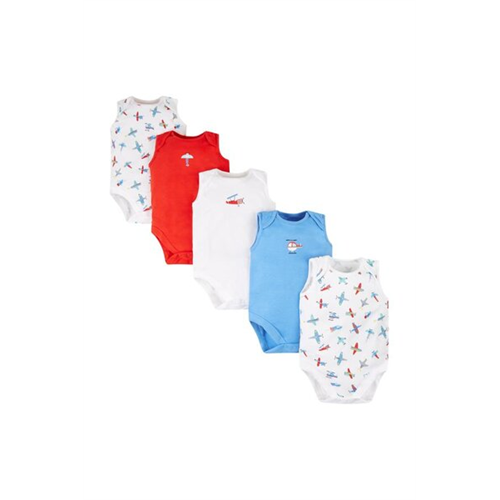 Mothercare Boys Planes Bodysuits 5 Pack