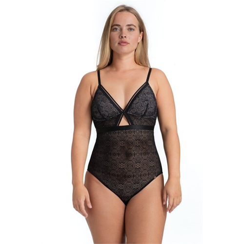 Dorina Black Sunray Bodysuit