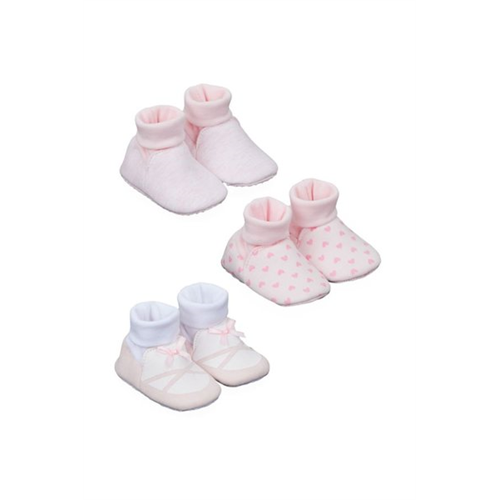 Mothercare Girls My 1St 3 Pack Shoes /Pink First Walkers
