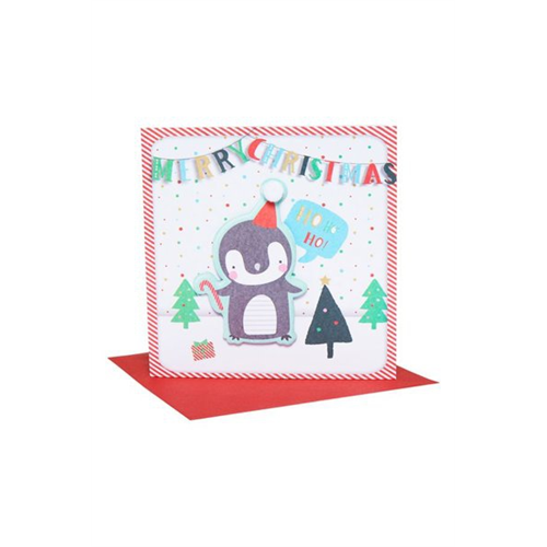 Mothercare Printed Christmas Penguin Card