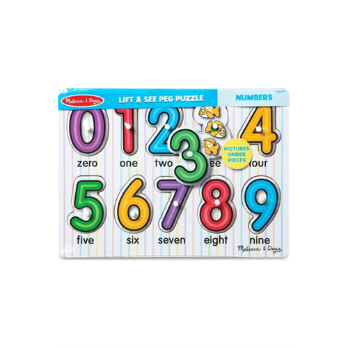 Melissa & Doug See-Inside Numbers Peg Puzzle Set