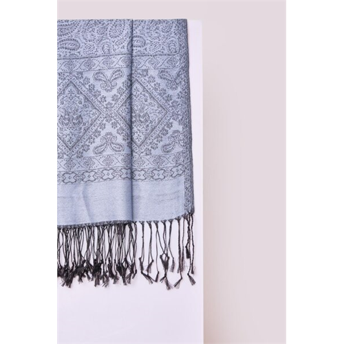 Odel Light Blue & Black Shawl