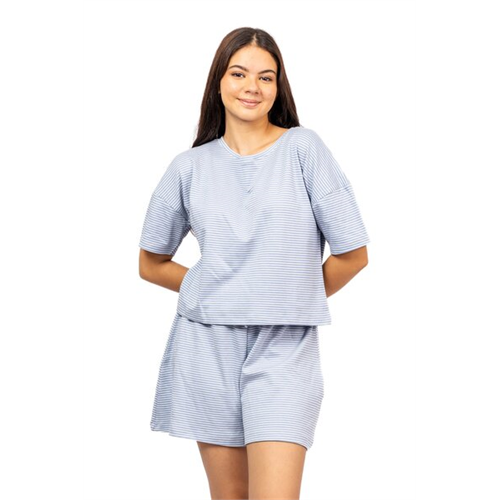 Odel Light Blue Striped Loungewear Set