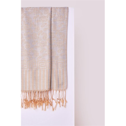 Odel Light Grey & Beige Shawl