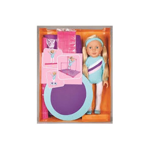 Gymnastic Set Girl Doll With Outfit & Bag