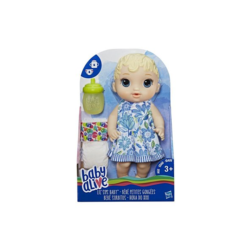 Hasbro Baby Alive Lil' Sips Blonde Sculpted Hair Baby Doll Girl