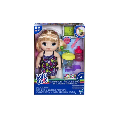 Hasbro Baby Alive Sweet Spoonfuls Blonde Straight Hair Baby Doll Girl