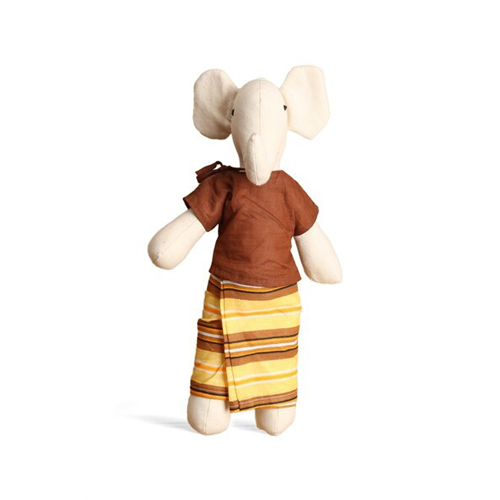 Luv SL Boy Elephant with Sarong Soft Toy
