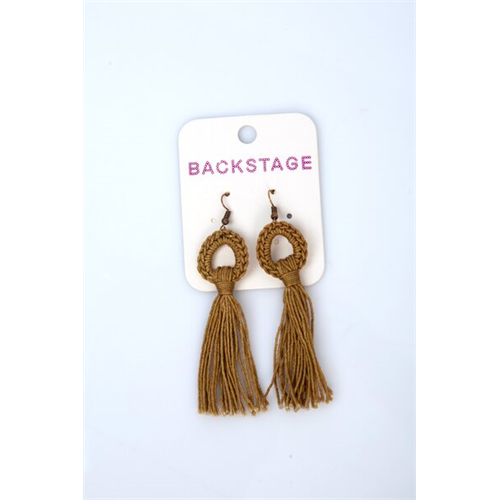 Backstage Copper Tassel Chrochet Earrings