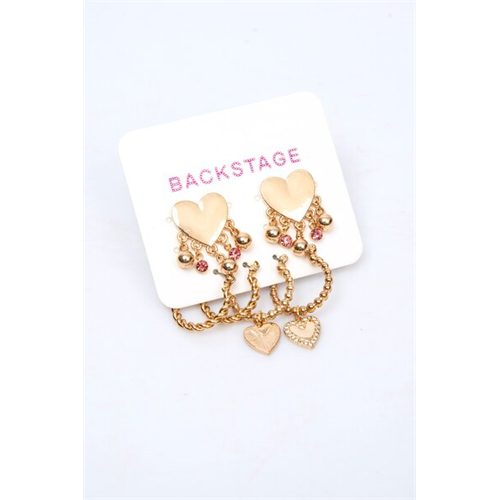 Backstage Gold Set Of Earrings