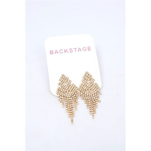 Backstage Gold Stone Drop Earrings