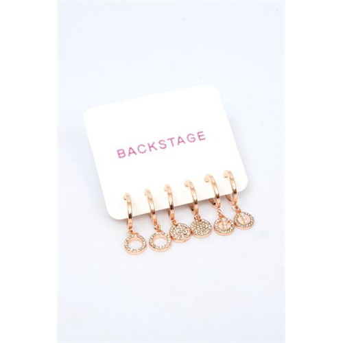 Backstage Rose Gold Set Of Earrings