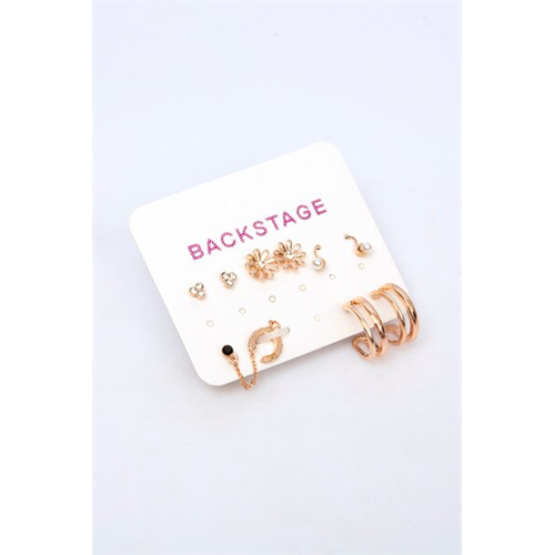 Backstage Rose Gold Set Of Earrings