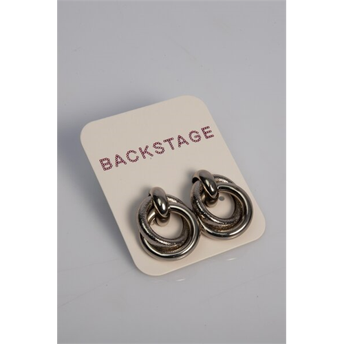 Backstage Silver Chunky Drop Stud Earrings