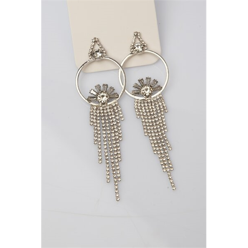 Backstage Silver Drop Earrings