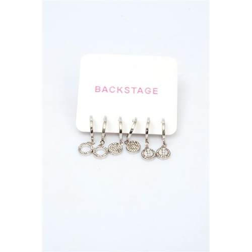 Backstage Silver Set Of Earrings