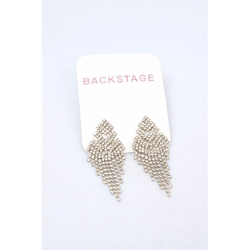 Backstage Silver Stone Drop Earrings