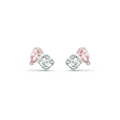 Swarovski Attract Soul Pierced Earrings, Pink, Rhodium Plated