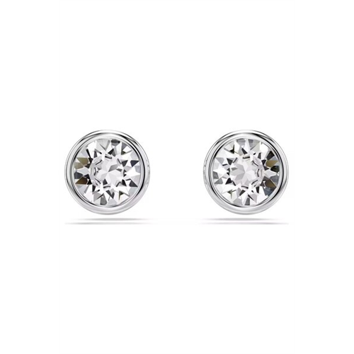 Swarovski Imber Round Cut Rhodium Plated Stud Earrings