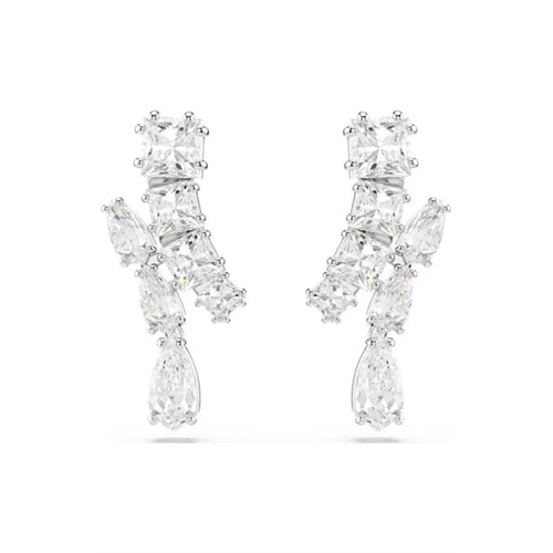 Swarovski Matrix Rhodium Plated Drop Earrings