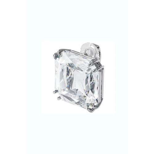 Swarovski Mesmera Clip Earring, Single, Square Cut Crystal, White, Rhodium Plated