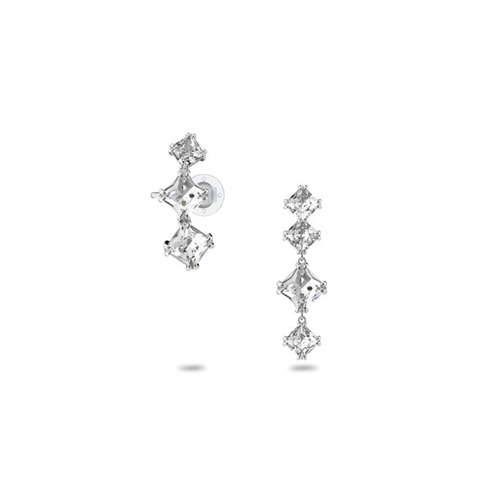 Swarovski Millenia Ear Cuff, Single, Asymmetrical, Set (2), White, Rhodium Plated