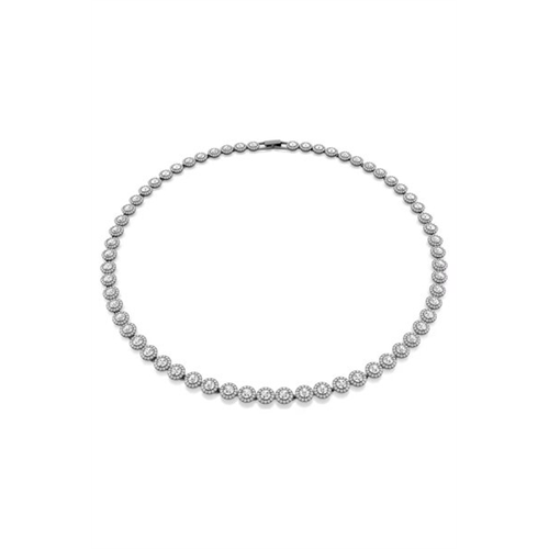 Swarovski Una Angelic Round Cut Ruthenium Plated Necklace