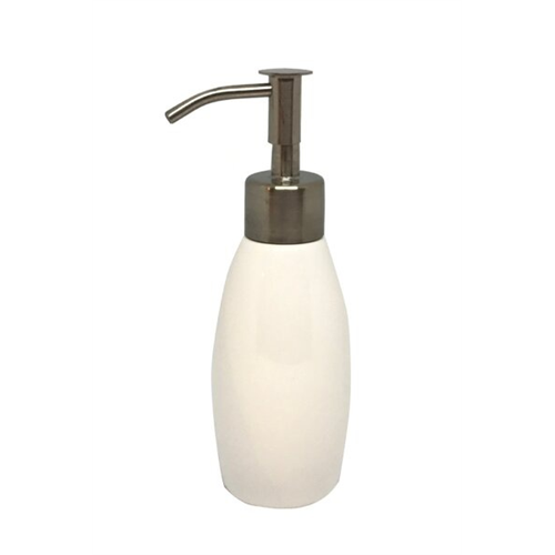 Odel Soap Dispenser Ceramic White Bullet Shape 150ml
