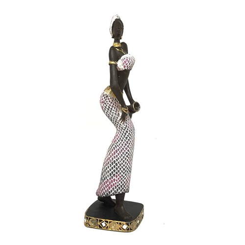 Odel African Female Figure Polyresin 6,5X5,5X25Cm Ornament