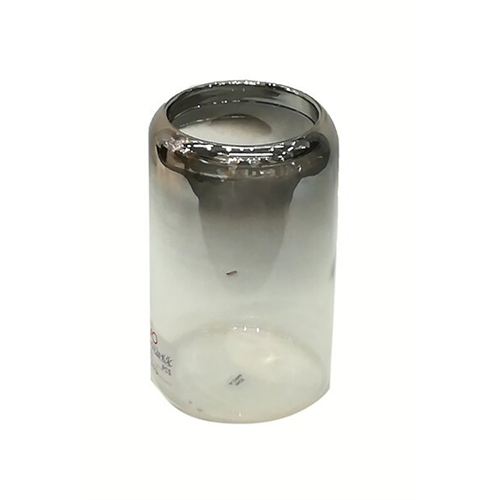Odel Vase Clear Glass Cylinder with Metallic Paint